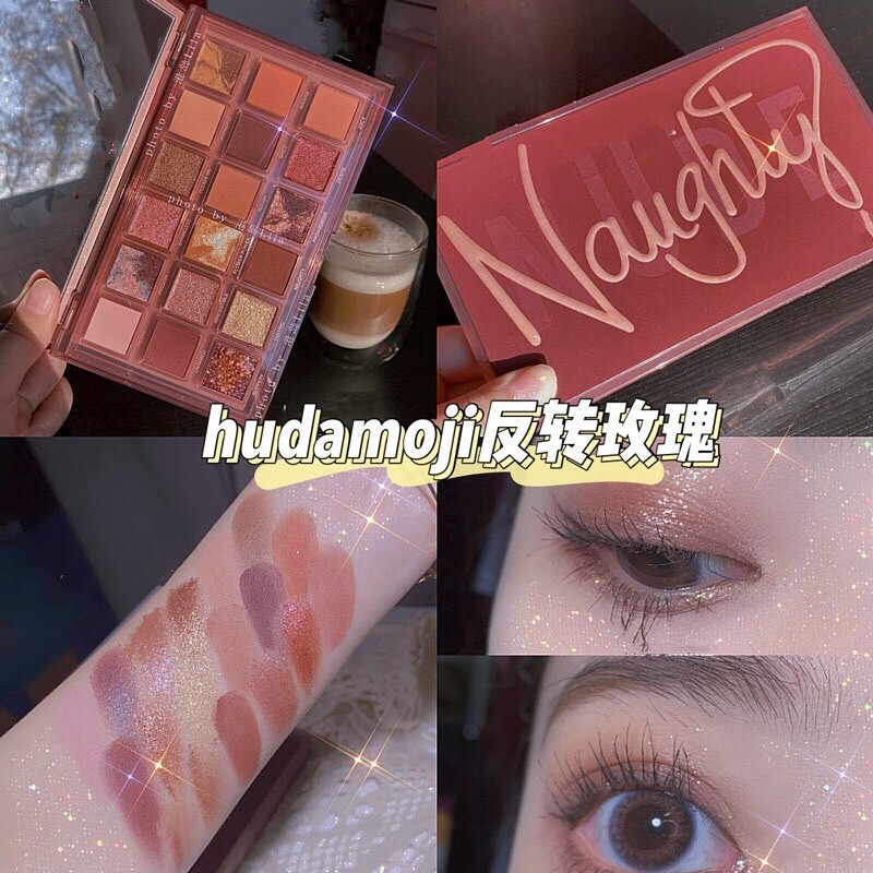 Bảng phấn màu mặt Naughty huda moji Nude