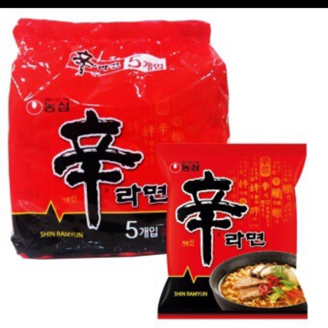 Combo 5 Gói Mì Shin Cay Hàn Quốc Nong Shim