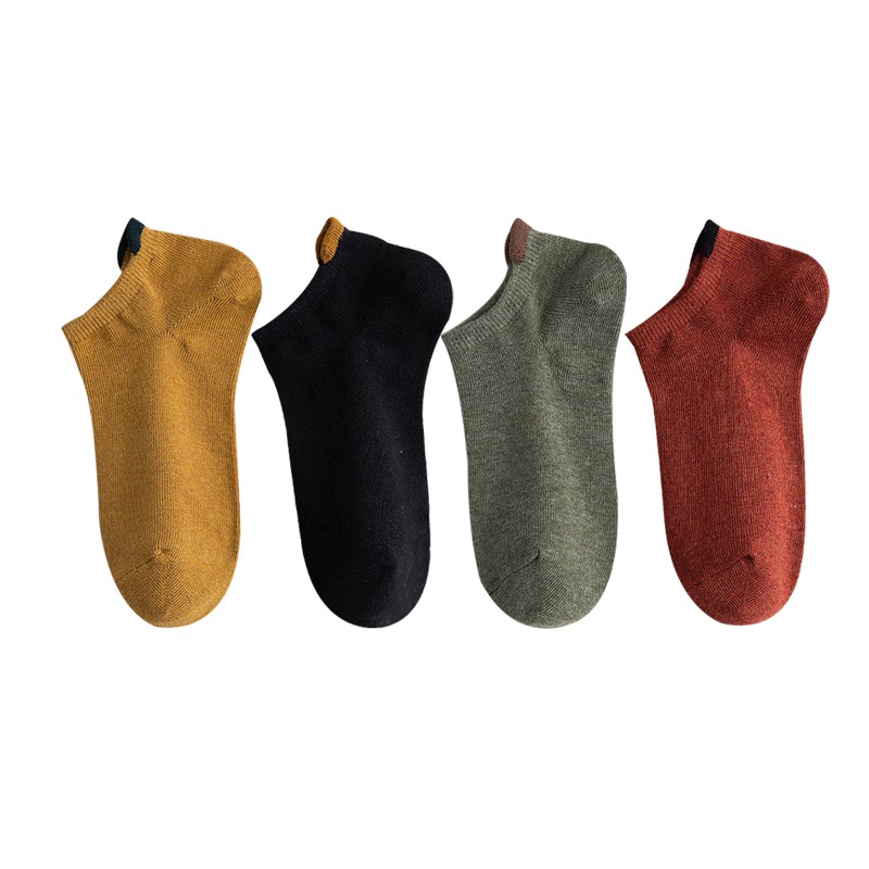 1 Đôi Vớ cotton Cổ Thấp Màu Sắc Đơn Giản Thời Trang Cho Nữ