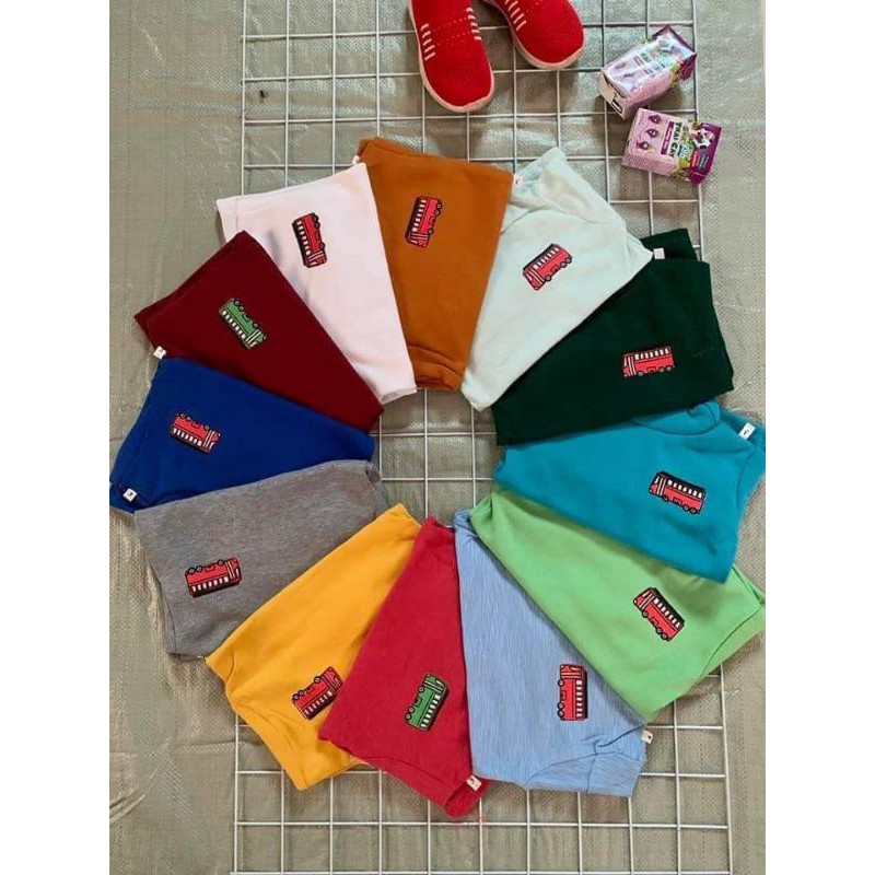 Áo thun giữ nhiệt dài tay cổ lọ 3 phân trẻ em nhiều màu hình ô tô, hình gấu cho bé trai