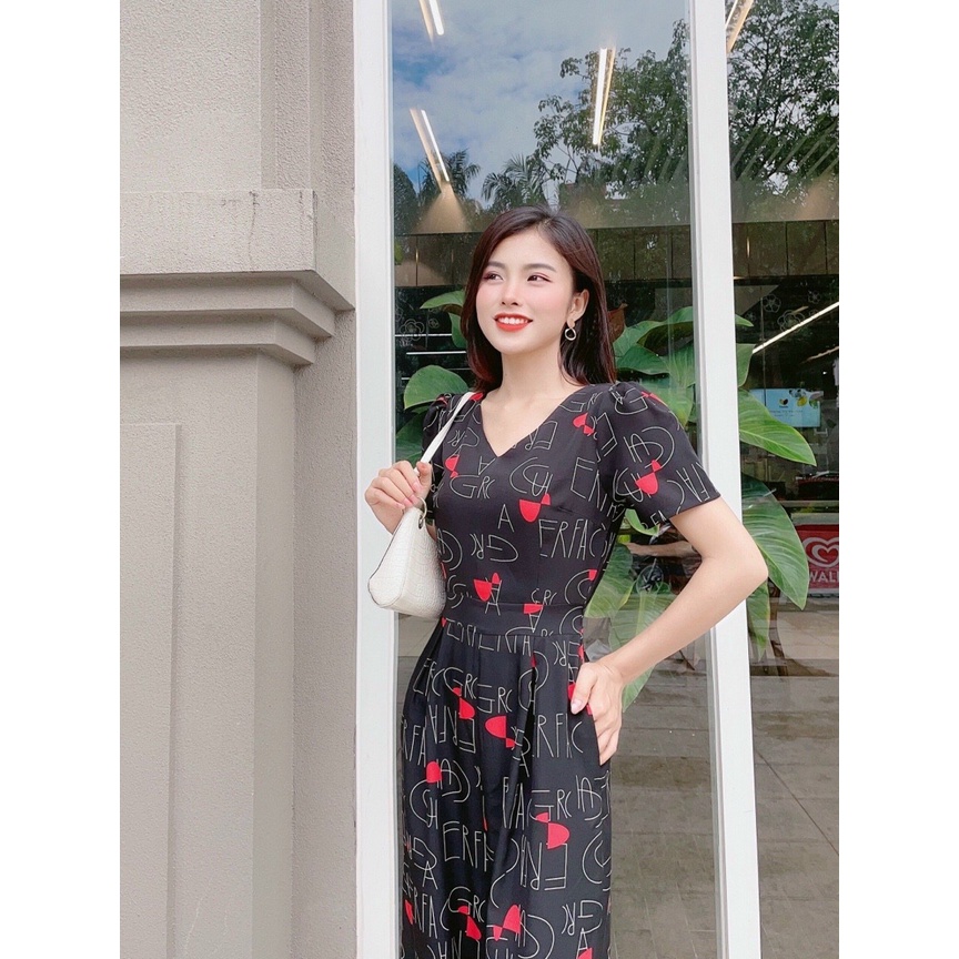 HÀNG TK - JUMPSUIT LỤA SUÔNG DÀI IN HOẠ TIẾT CAO CẤP - MH497