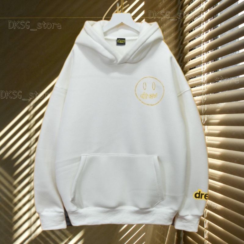 áo hoodie drew mặt cười ở ngực, chất liệu nỉ bông dày , nón 2 lớp cao cấp