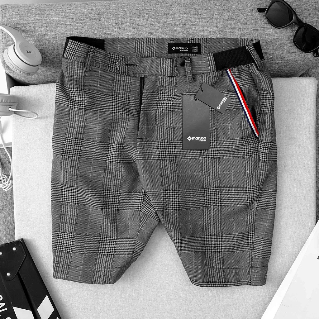 Quần sooc âu sọc kẻ, co giãn 4 chiều, style đánh golf | BigBuy360 - bigbuy360.vn