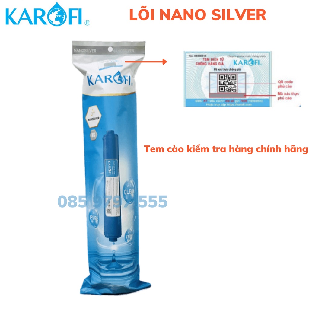 Lõi lọc Nano Silver Karofi chính hãng - Lõi Nano Bạc- Lõi lọc nước số 9- lọc nước 247 max rẻ