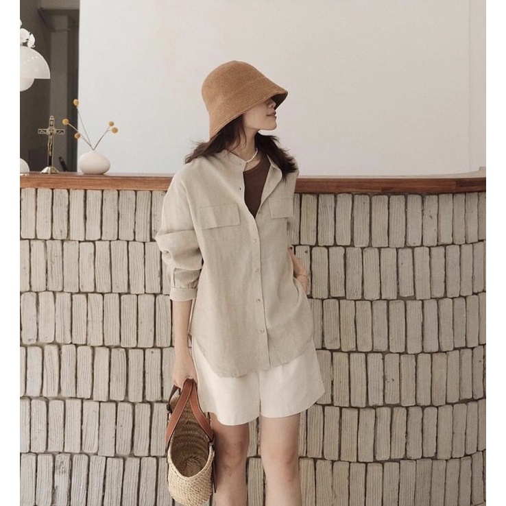 Áo sơ mi chất linen dày dặn siêu đẹp