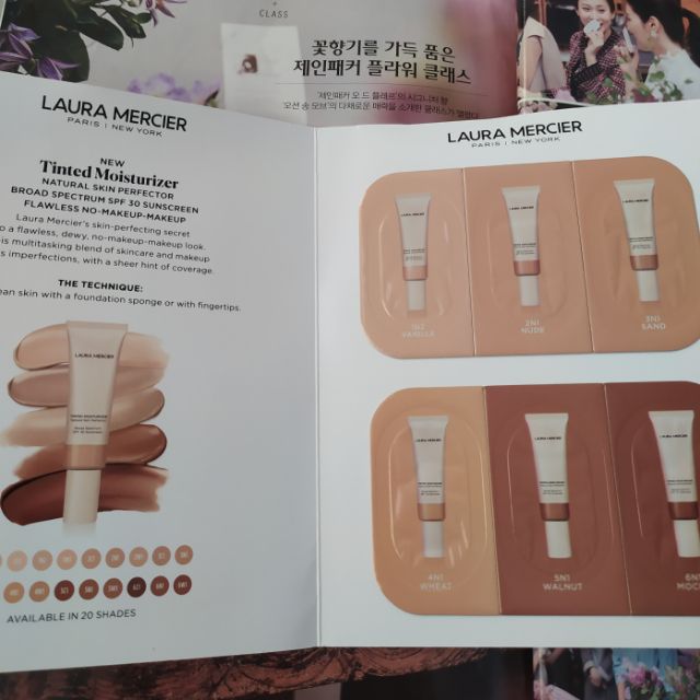 sample set 6 màu kem nền 3 trong 1 Laura mercier tinted moisturizer