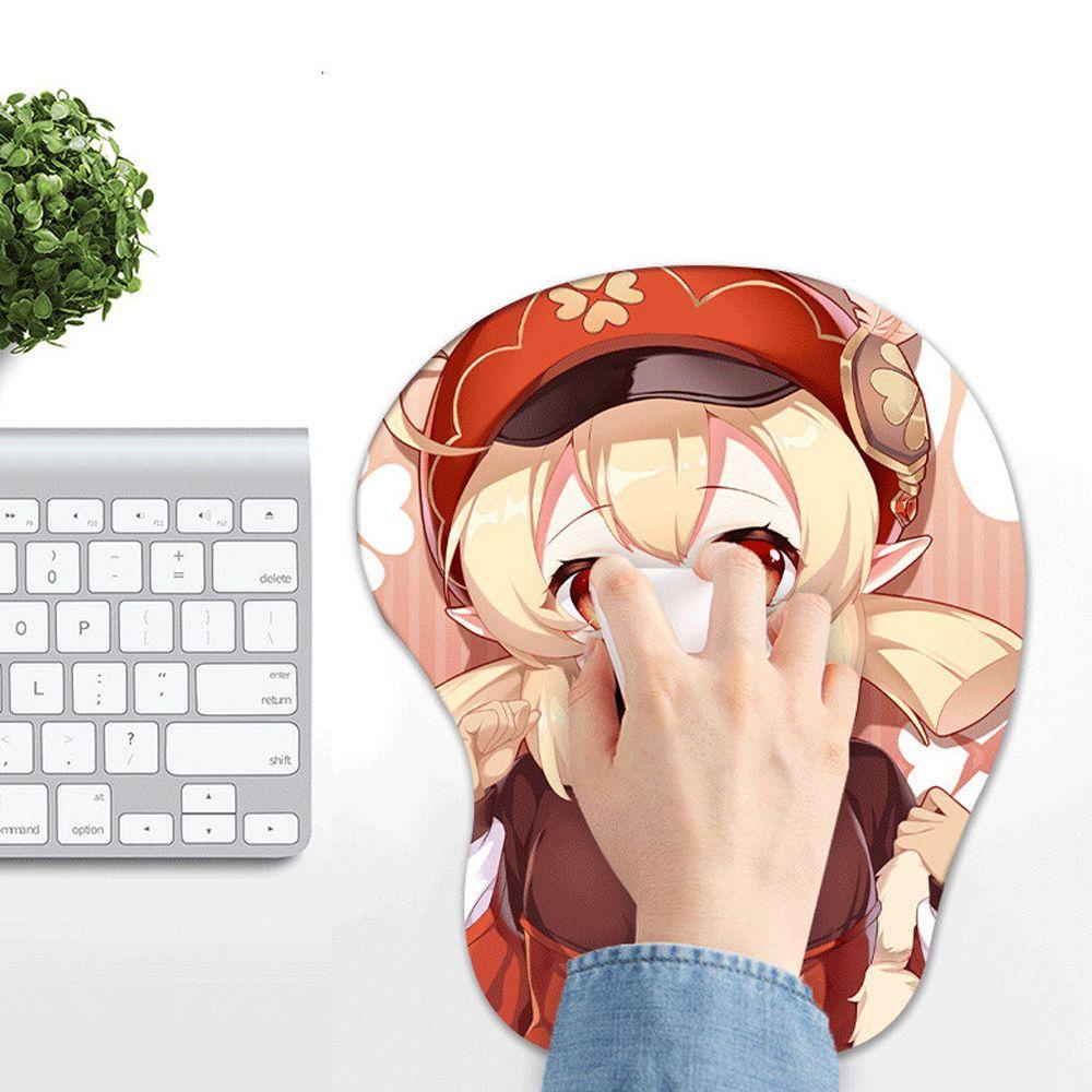 Đệm Cổ Tay Chơi Game Zhongli 3D Bằng Silicone AUGUSTINA Genshin Va Chạm Diluc Klee