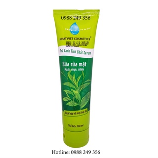 SỮA RỬA MẶT NGỪA MỤN, GIẢM NHỜN TRÀ XANH TINH CHẤT SERUM NHẬT VIỆT COSMETICS 100ML