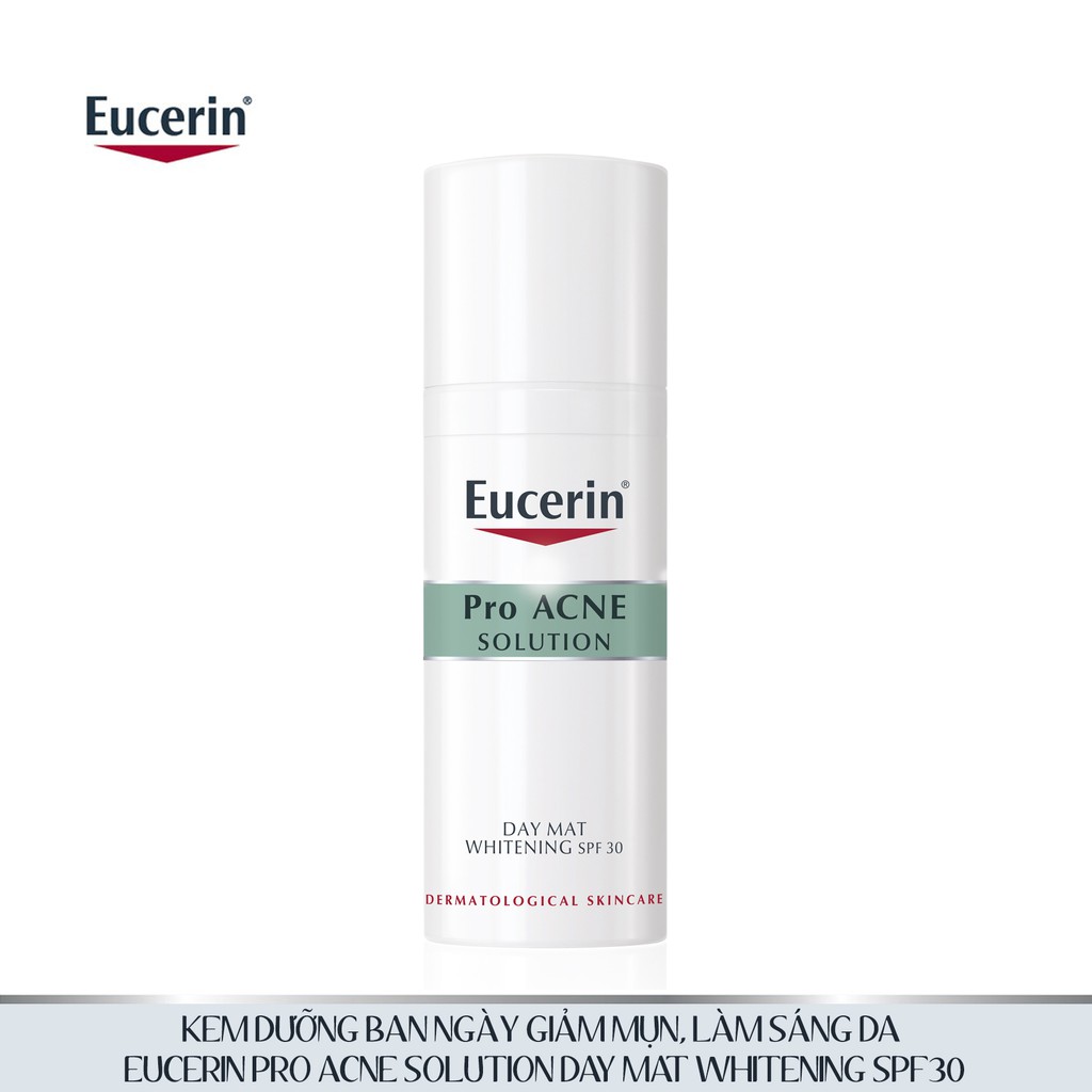 Kem dưỡng giúp giảm mụn, dưỡng trắng da Eucerin Pro Acne Day Mat Whitening SPF30 50ml