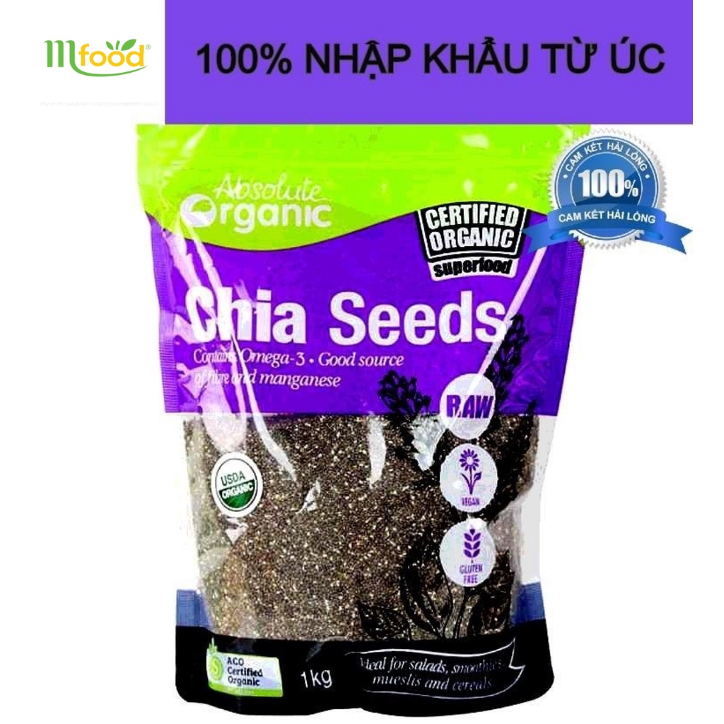 Hạt Chia Seeds Tím Absotute Organic Úc Túi 1kg