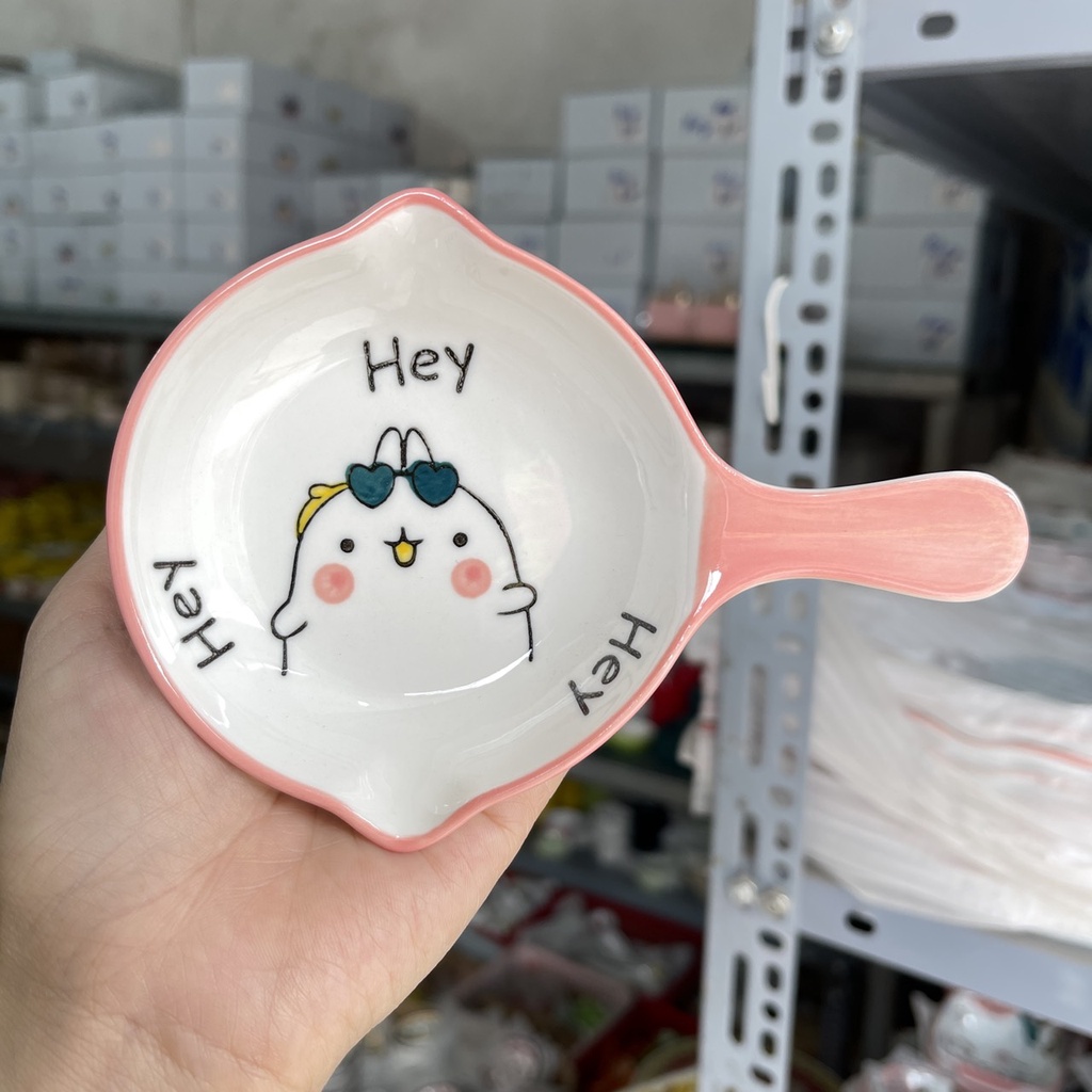 Set Bát Đĩa Hồng Cute Bát Ăn Cơm, Ăn Mì, Chén Dĩa Sứ Decor Dễ Thương