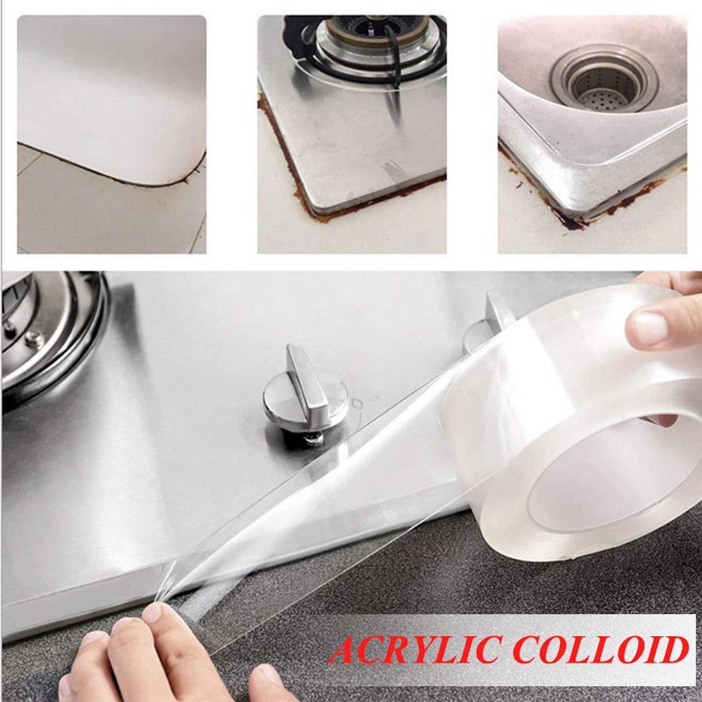 Cuộn keo Chống Thấm Nước siêu dính và Mildewproof Băng Trong Suốt Tự Băng Keo Cuộn Acrylic Caulk Tập Băng Dán Niêm Phong