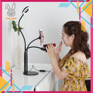 [Freeship]Chân Đế Để Bàn Cho Mic Thu Âm Live Stream 3 IN 1, Đèn Live Stream