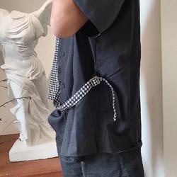 Áo Sơ Mi Ngắn Tay Giả Hai Lớp Họa Tiết Sọc Caro Thời Trang Xu Hướng Hàn Quốc Cho Nam