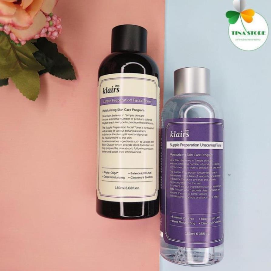 Nước hoa hồng DEAR, KLAIRS SUPPLE PREPARATION FACIAL TONER 180ml