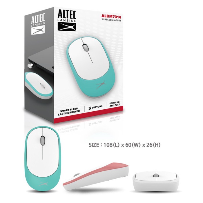 Chuột không dây Wireless ALTEC ALBM7314 siêu mỏng (4 màu tùy chọn) - Nhất Tín Computer