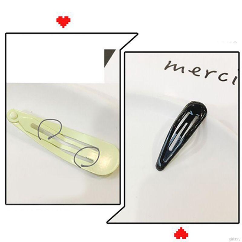 Kẹp tóc kim loại màu trơn đơn giản phong cách Hàn Quốc dành cho nữ