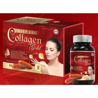  Diệp Lục Collagen Gold - Viên uống chiết xuất sâm tố nữ hỗ trợ sáng da giảm nám cân bằng nội tiết tố nữ 60 viên 