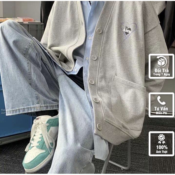 Áo khoác carigan , áo khoác nỉ unisex cho cả nam nữ