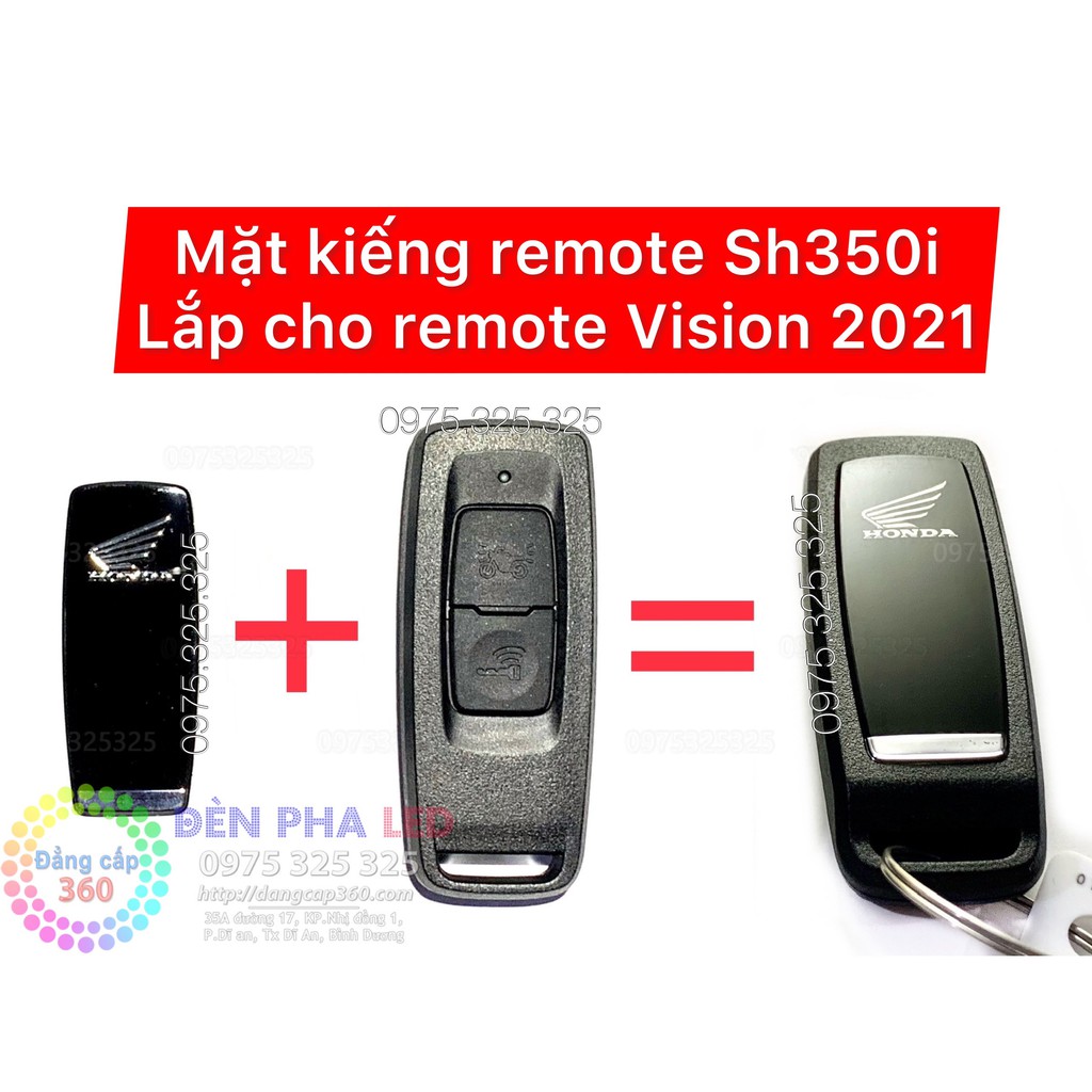 Mặt lưng bóng remote SH350i lắp cho remote 2 nút vision 2021 lead 2022 - mặt kiếng FOB silicon bao bảo vệ remote - Seido