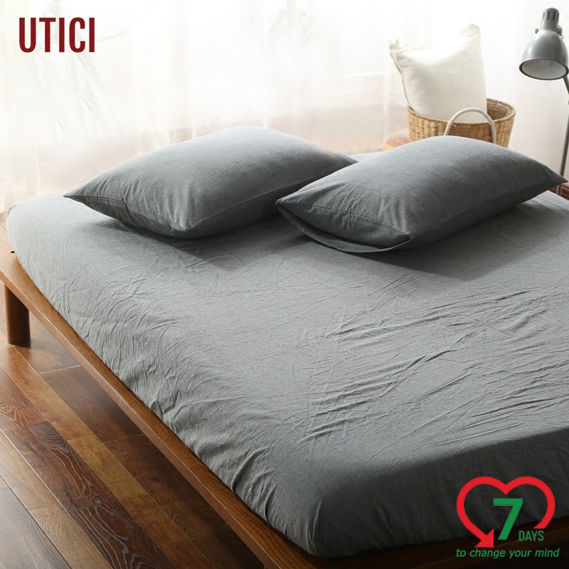 UTICI Ga trải giường 100% Cotton phong cách muji, kích thước:1m5x2m/1m8x2m, nhiều màu sắcm Bed Sheet