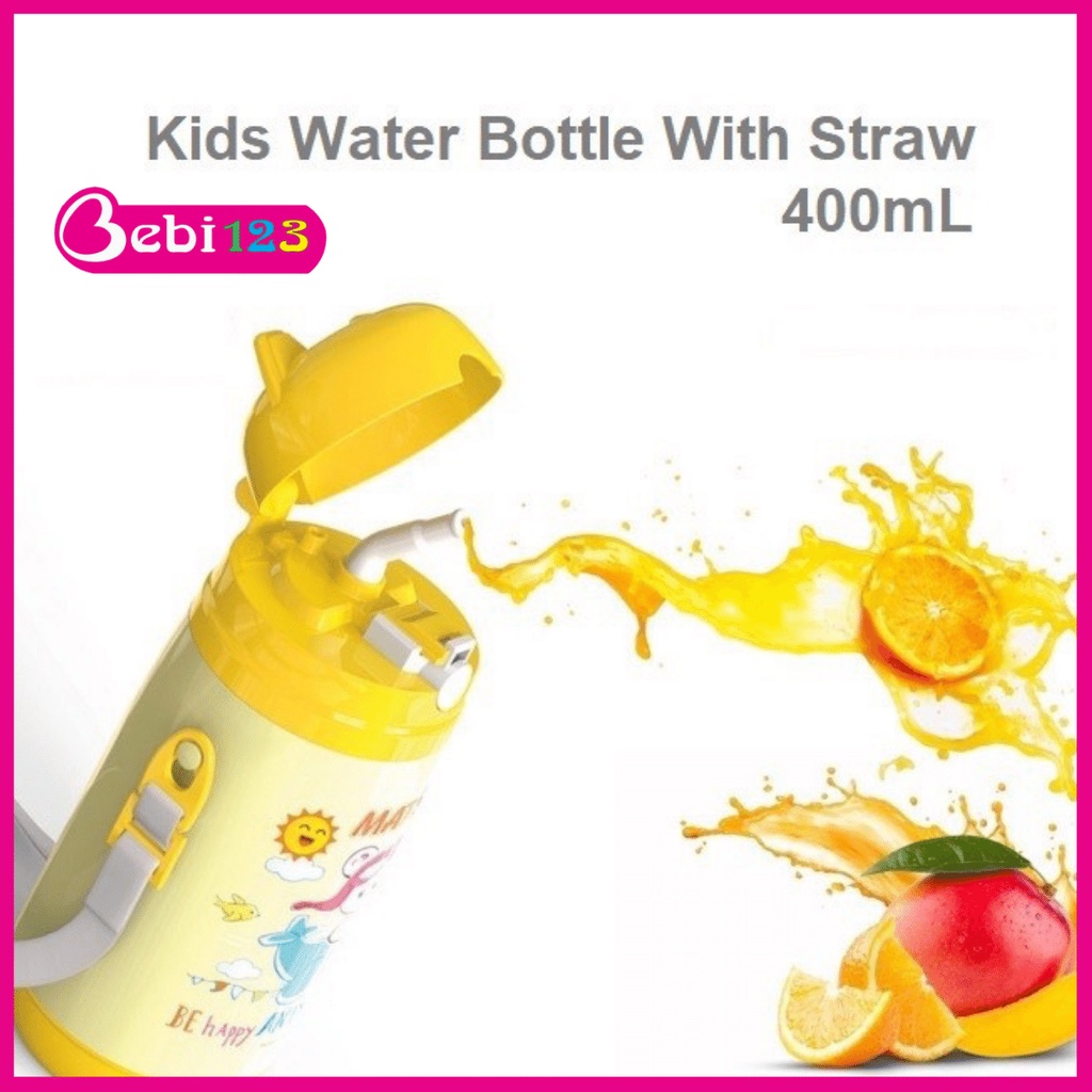 Bình nước đi học MATSU 400ml nhựa Duy Tân có dây đeo cho bé