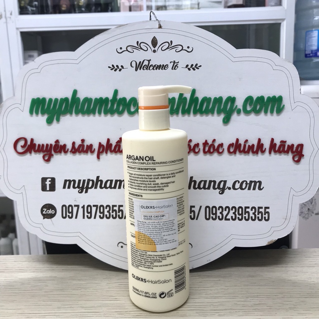 Dầu Gội Xả Olexr Argan Oil Collagen Hair Salon 500ml