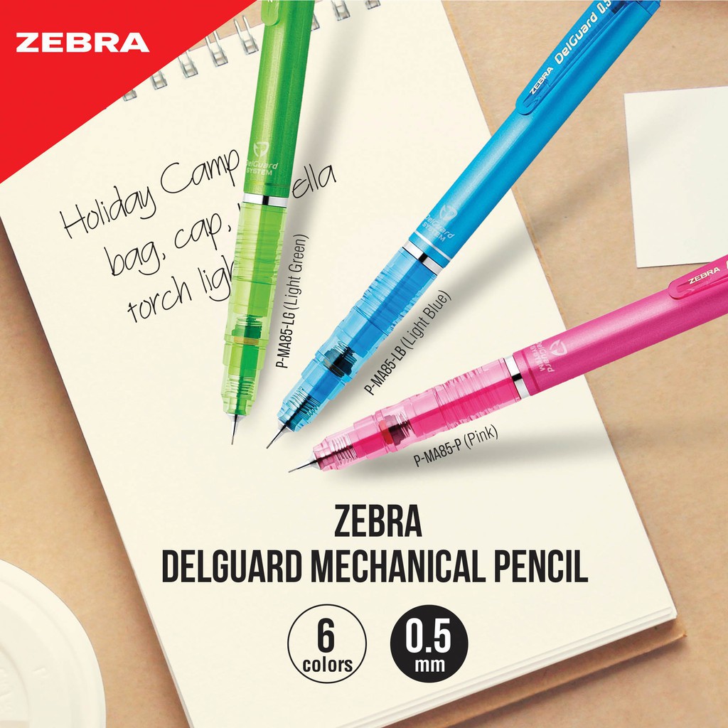 Bút chì bấm chống gãy ruột ZEBRA DELGUARD cỡ 0,5mm