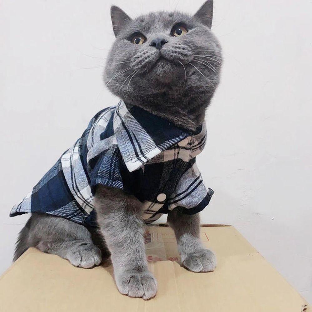 JARRED Áo Sơ Mi Họa Tiết Ca Rô Thời Trang Anh Quốc Cho Thú Cưng