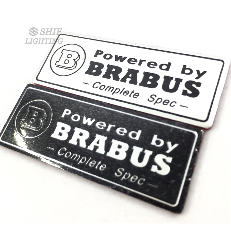 Logo &quot;brabus &quot; bằng nhôm trang trí ô tô