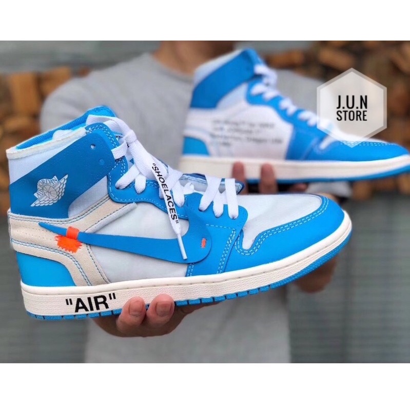 GIÀY JD1 OFF WHITE TRẮNG XANH CAO CỔ LAI AU