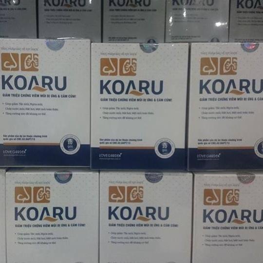 Koaru – Giúp thông mũi, Hỗ trợ giảm hắt hơi, sổ mũi do cảm cúm, viêm đường hô hấp (20 gói)