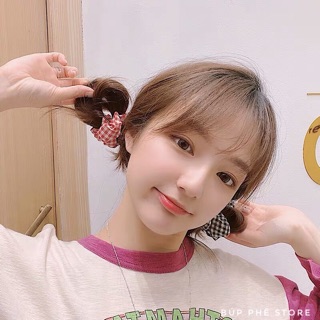 𝑩𝑼𝑭𝑭𝑬𝑻 𝑺𝑻𝑶𝑹𝑬 - Buộc Tóc Scrunchies Caro Vải 🌵