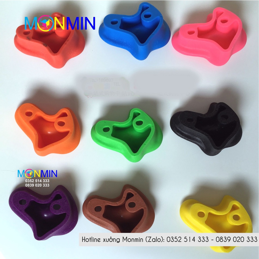 Mấu leo núi trẻ em Monmin gắn tường trong nhà, ngoài trời loại 2 lỗ vít chuyên dụng - Hàng cao cấp