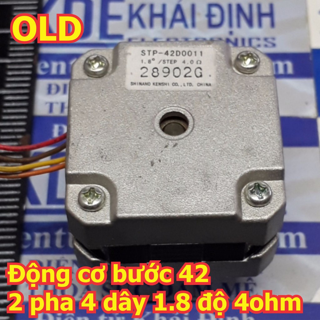 Động cơ bước 42 2 pha 4 dây 1.8 độ 4 OHM trục 5mm + bánh răng S165A kde5483