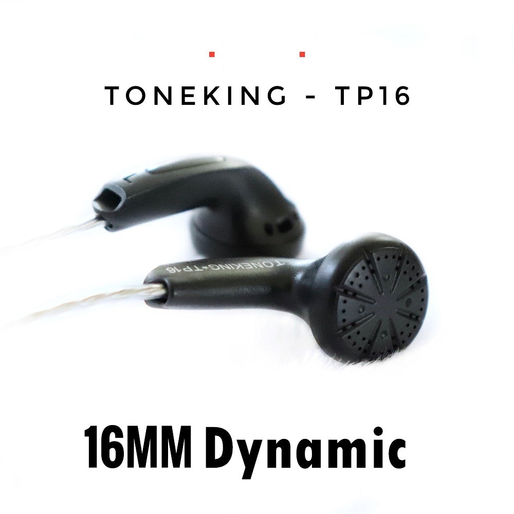 TONEKING TP16 32ohms 3.5mm In Ear Earphone Flat Head Earbuds Diy 16mm Dynamic HIFI High Fidelity Earphone PK MX985