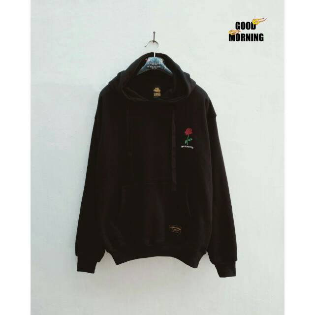 Áo khoác hoodie vải lông cừu phối khóa kéo in hoa dễ thương