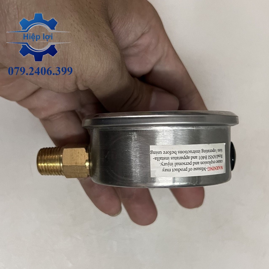 Đồng hồ áp suất hơi/ dầu/ nước chân đứng