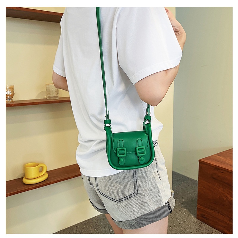Túi Đeo Vai Hình Vuông Nhỏ Màu Trơn Đơn Giản Phong Cách Retro Mới 2022 Gylb1616