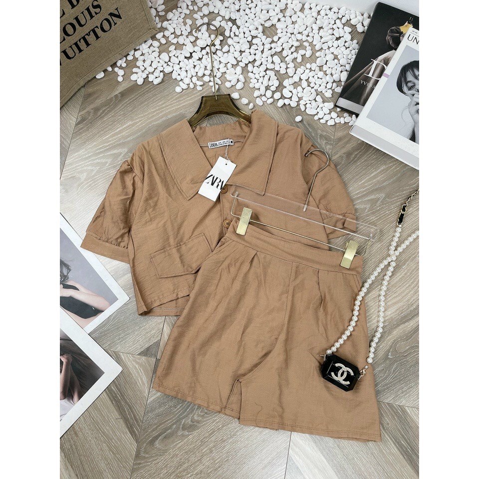 sét bộ vest đùi áo kiểu 1 túi