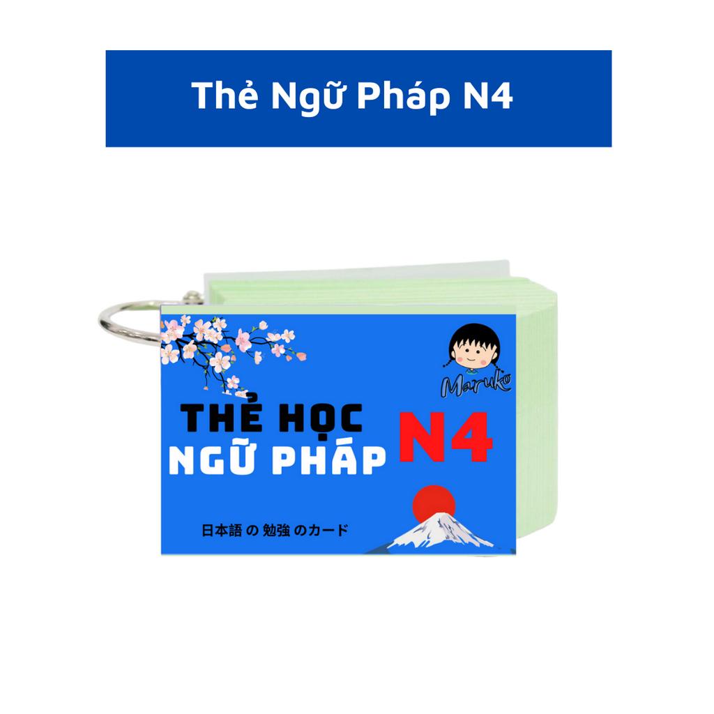 Thẻ Học Ngữ Pháp Tiếng Nhật Sơ Cấp N4 Tái Bản Mới Nhất - Flashcards Ngữ Pháp N4