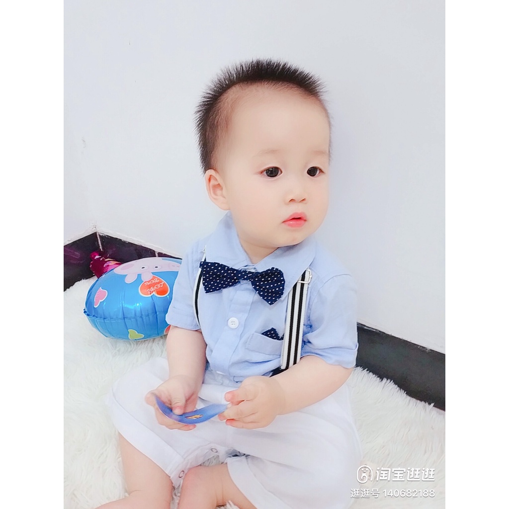 - Set Yếm Kèm Áo Sơ Mi Bé Trai Siêu Xinh Cho Bé 6-17kg - Shubishop