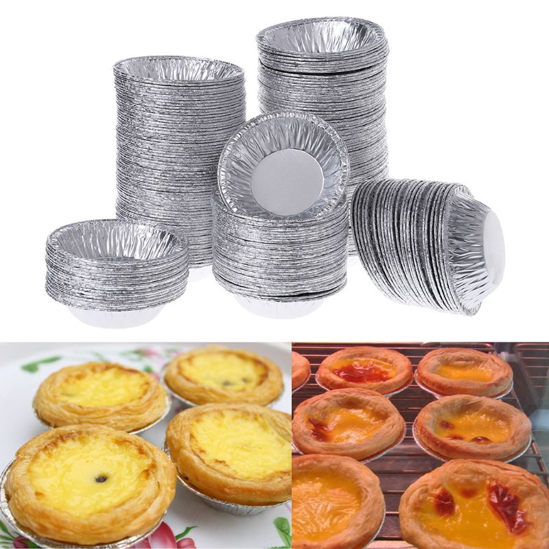 Set 250 cốc lá nhôm dùng 1 lần làm bánh trứng