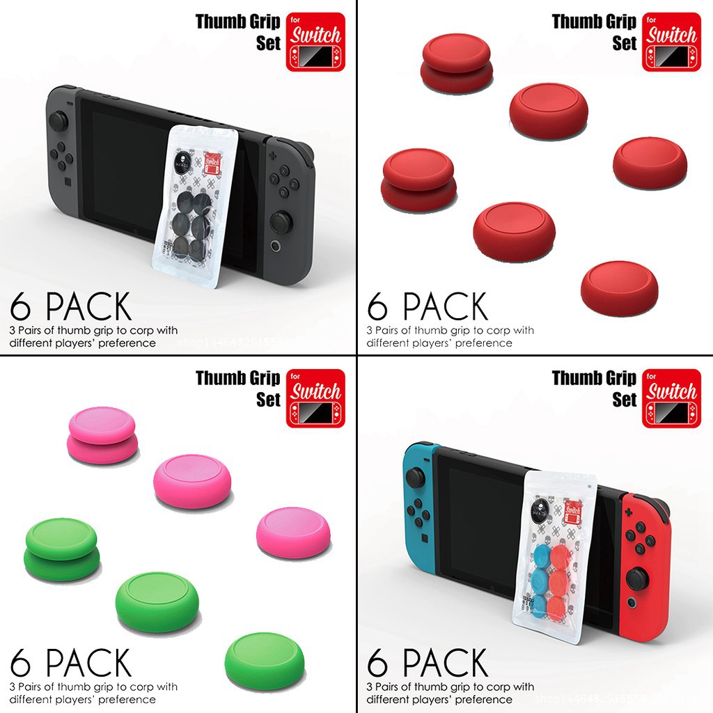 Sale 70% Set 6 nút vặn cần điều khiển bằng ngón cái cho máy game Nintendo Switch,Blue + Red Giá gốc 227,000 đ - 72A115-1