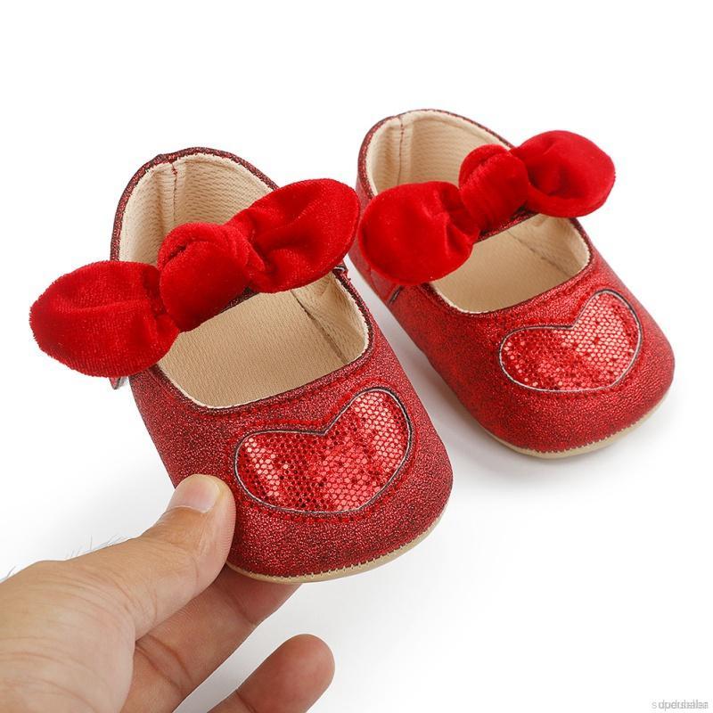 Sandal da trang trí nơ thời trang mùa hè đáng yêu dành cho bé gái
