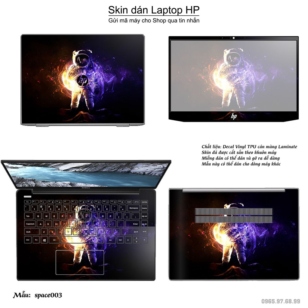 Skin dán Laptop HP in hình không gian (inbox mã máy cho Shop)