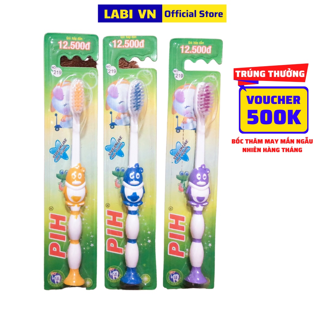 Bàn Chải Đánh Răng Trẻ Em LABI VN LB122 Hình Chú Chim Cánh Cụt Ngộ Nghĩnh Đáng Yêu