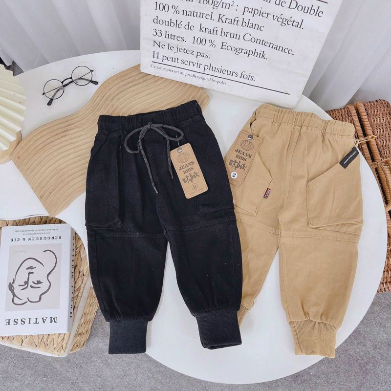 Quần Jogger KAKI cho bé sành điệu