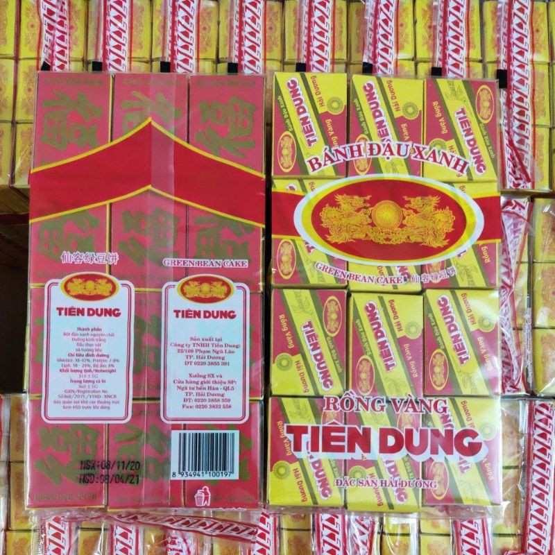 Bánh đậu xanh rồng vàng Tiên Dung 360g (24 hộp nhỏ)