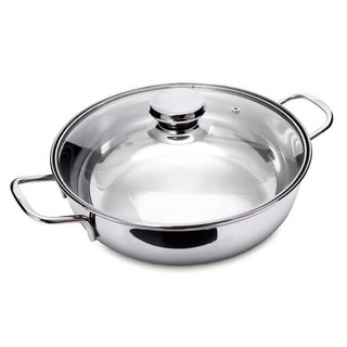 Nồi lẩu Inox nắp kính đáy từ Fivestar-HT Cook 28cm